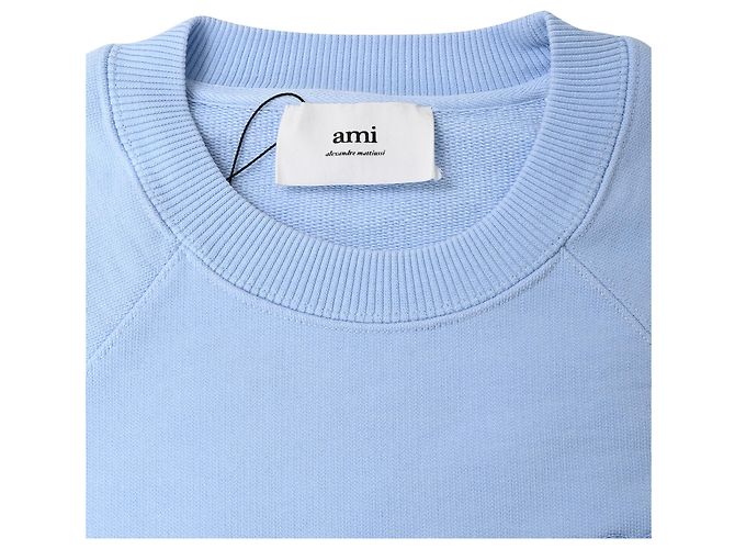 Ami De Cœur Sweatshirt aus blauer Baumwolle Ami Paris - Ansicht 5