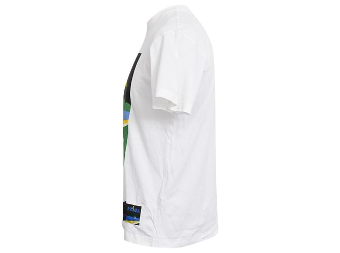 Camiseta de algodón con estampado gráfico Prada Blanco - vista 2