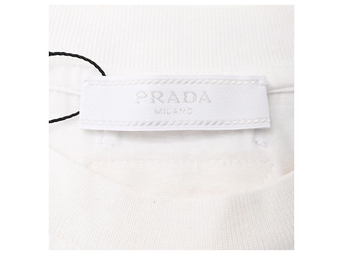 Camiseta de algodón con estampado gráfico Prada Blanco - vista 4
