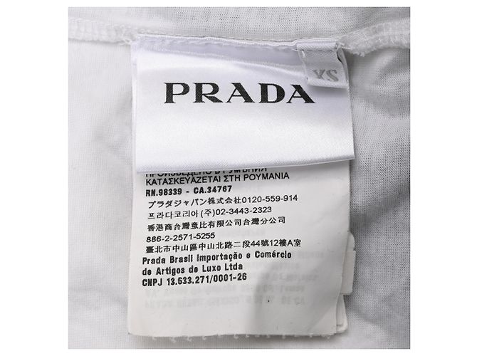 Camiseta de algodón con estampado gráfico Prada Blanco - vista 5