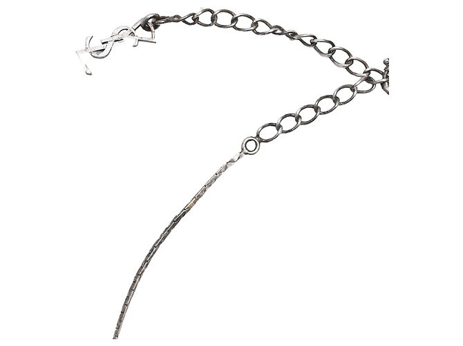 Saint Laurent Schlangenkette aus Silbermetall - Ansicht 3
