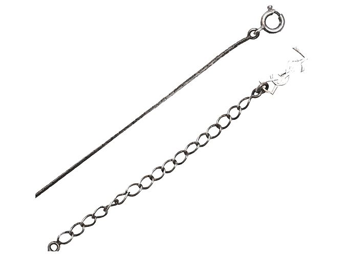 Saint Laurent Schlangenkette aus Silbermetall - Ansicht 7