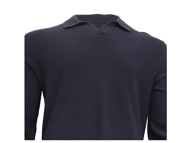 Theory Strickpullover mit Kragen aus Viskose in Navy Blau Marineblau - Ansicht 2