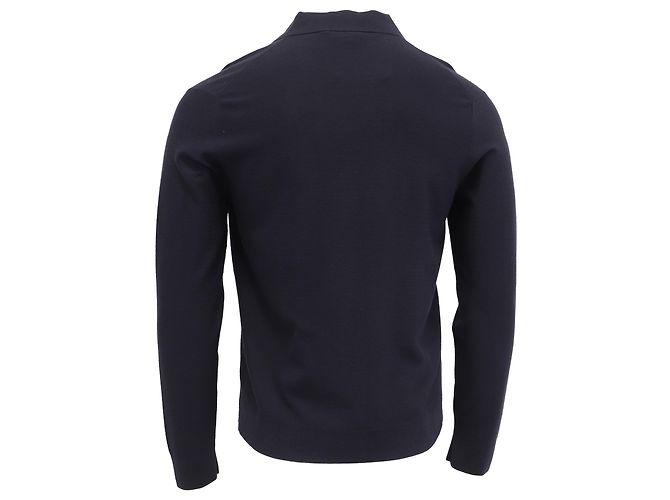 Theory Strickpullover mit Kragen aus Viskose in Navy Blau Marineblau - Ansicht 4