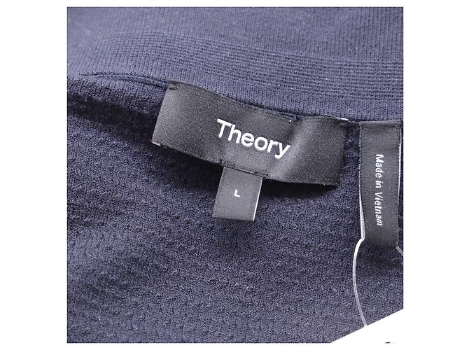 Theory Strickpullover mit Kragen aus Viskose in Navy Blau Marineblau - Ansicht 5