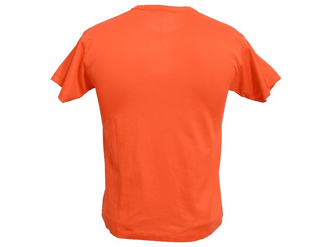 T-shirt Acne Studios con patch logo in cotone arancione - vista 3