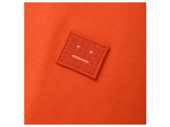 T-shirt Acne Studios con patch logo in cotone arancione - vista 7
