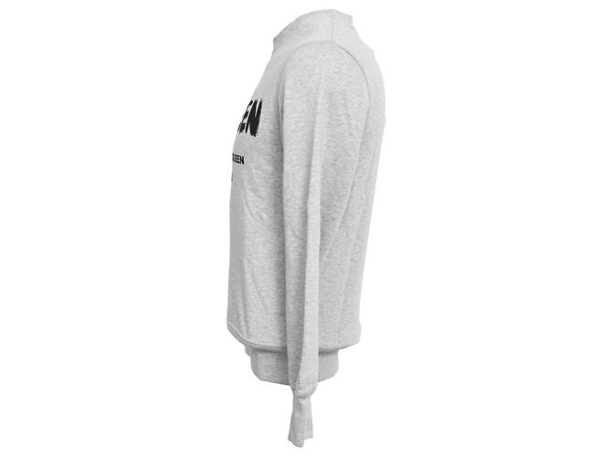 Alexander Mcqueen Graffiti Sweatshirt aus grauer Baumwolle - Ansicht 2