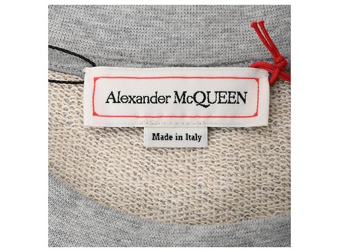Alexander Mcqueen Graffiti Sweatshirt aus grauer Baumwolle - Ansicht 4