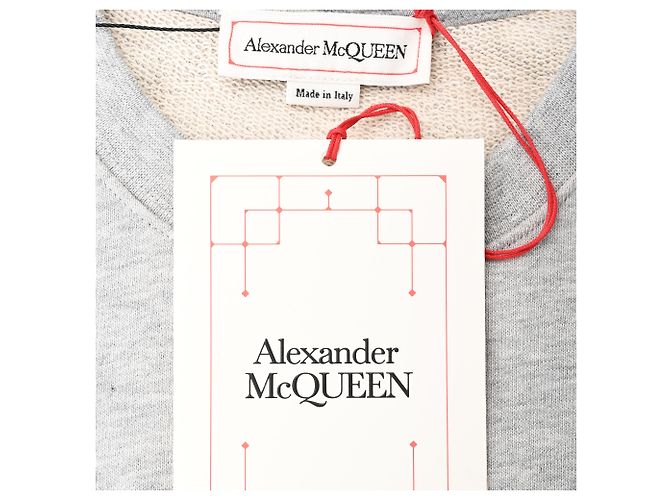 Alexander Mcqueen Graffiti Sweatshirt aus grauer Baumwolle - Ansicht 5