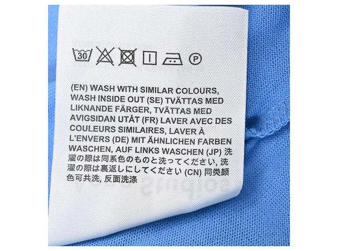 T-shirt Acne Studios con patch logo in cotone blu - vista 7