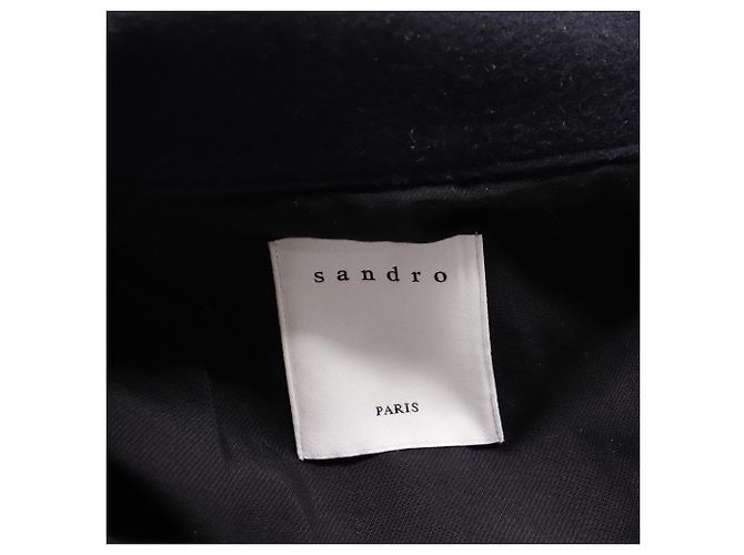 Giacca Sandro con bottoni e tasche in lana blu navy - vista 5