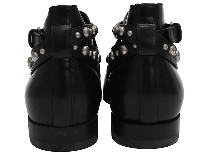 Stivaletti Jodhpur Saint Laurent in pelle nera con borchie Nero - vista 4
