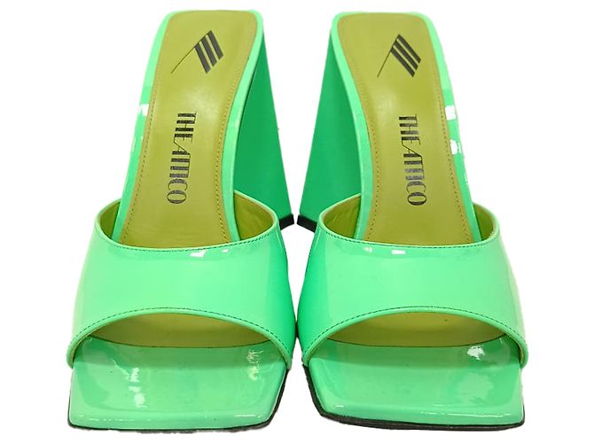 Mule Devon di The Attico in vernice verde neon - vista 2