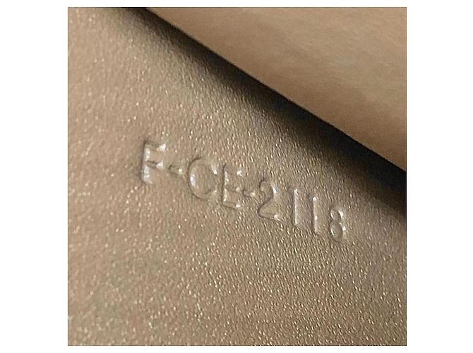 Céline Tofu Leder Handtasche - Karamell/Weiß - Ansicht 2