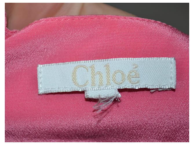 Top Chloé de seda rosa - vista 5