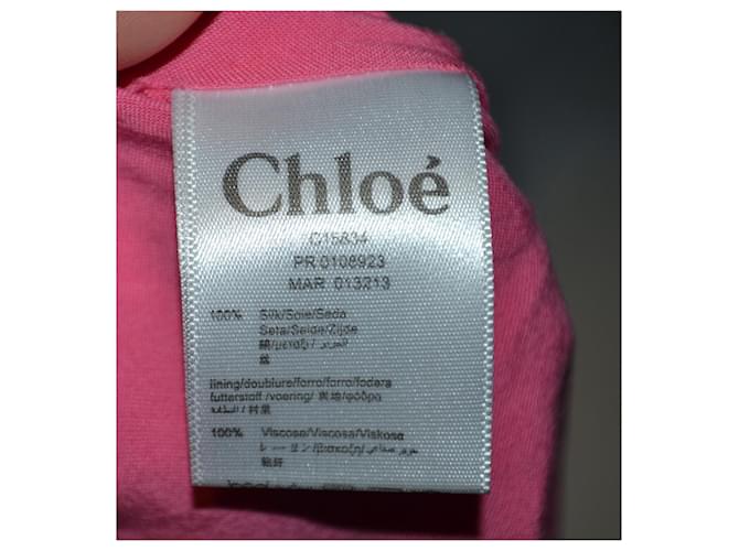 Top Chloé de seda rosa - vista 6