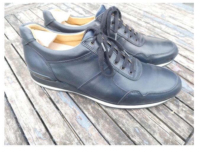 Sneakers in pelle Paraboot Blu Navy - 46 - vista 2