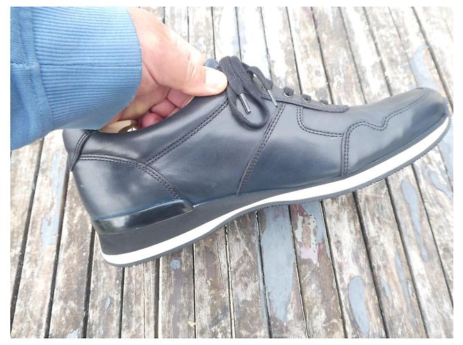 Sneakers in pelle Paraboot Blu Navy - 46 - vista 4