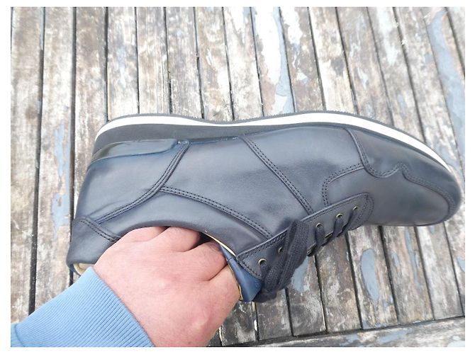 Sneakers in pelle Paraboot Blu Navy - 46 - vista 5