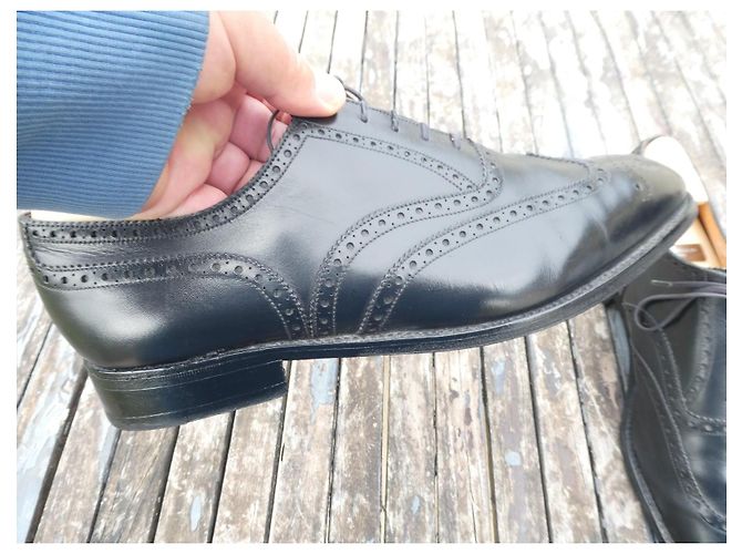 JM Weston Scarpe Richelieu J.M. Weston Pelle Nera Nero - vista 3