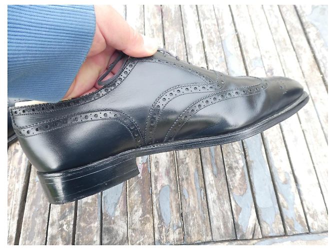 JM Weston Scarpe Richelieu J.M. Weston Pelle Nera Nero - vista 5