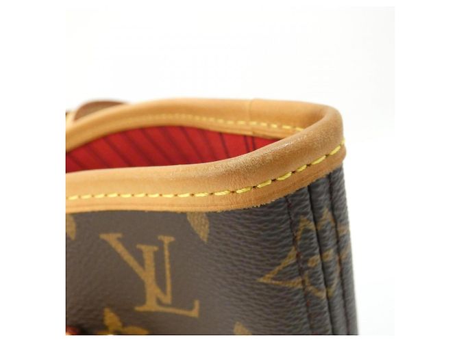 Bolso Louis Vuitton Monogram Neverfull MM Castaño Fucsia - vista 4