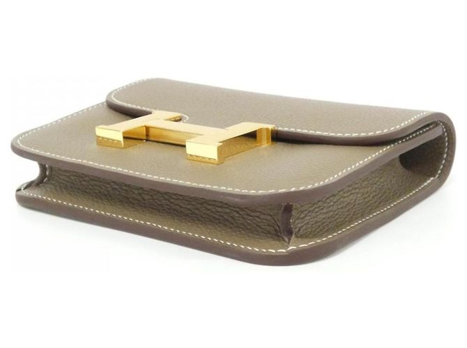 Portafoglio Hermès Constance Slim Bicolor Marrone Multicolore - vista 3