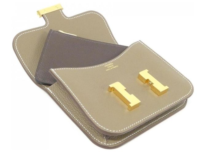 Portafoglio Hermès Constance Slim Bicolor Marrone Multicolore - vista 4