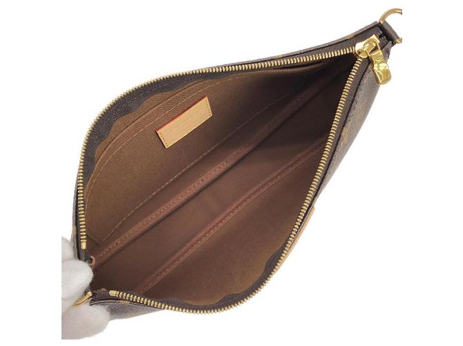 Louis Vuitton Monogram Multi Pochette Accessoires Braun Khaki - Ansicht 9