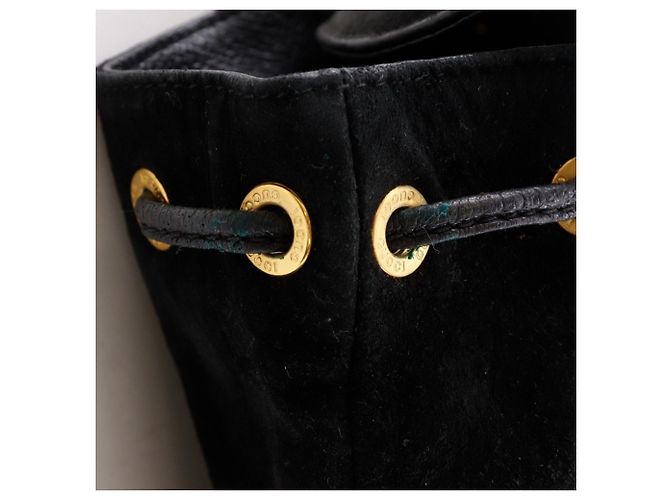 Mochila Gucci Bamboo de ante negro - vista 10
