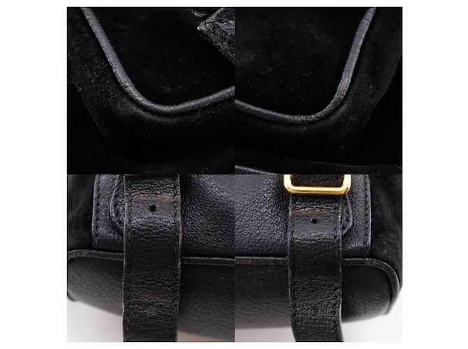 Mochila Gucci Bamboo de ante negro - vista 12