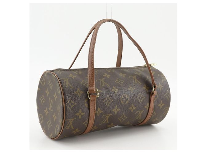 Borsa Louis Vuitton Papillon 26 Marrone Monogramma - vista 3