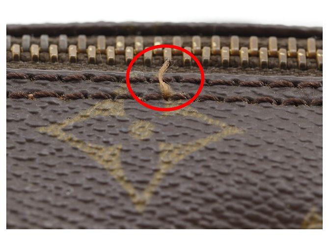 Borsa Louis Vuitton Papillon 26 Marrone Monogramma - vista 9