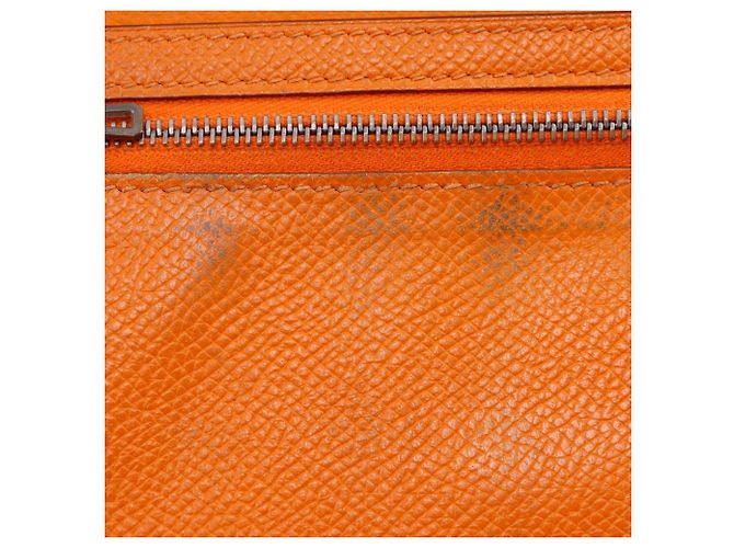 Hermès Bearn Classic Long Wallet aus Epsom-Leder in Orange - Ansicht 13