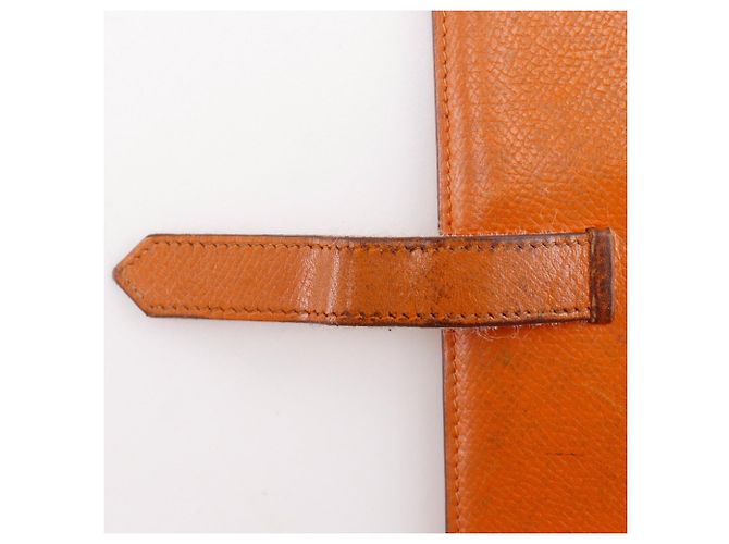 Hermès Bearn Classic Long Wallet aus Epsom-Leder in Orange - Ansicht 17
