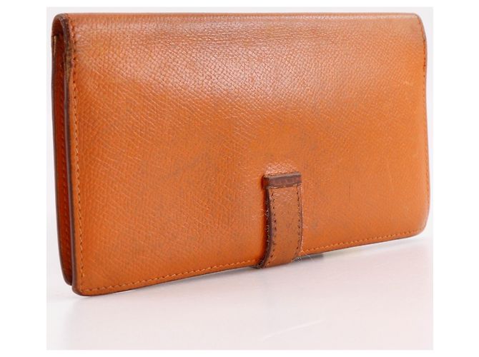 Hermès Bearn Classic Long Wallet aus Epsom-Leder in Orange - Ansicht 3
