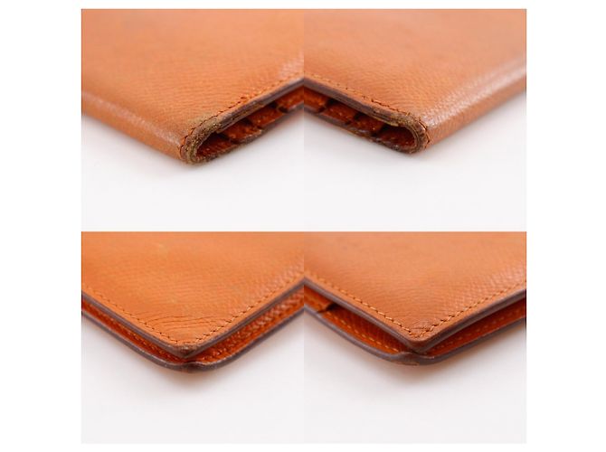 Hermès Bearn Classic Long Wallet aus Epsom-Leder in Orange - Ansicht 4
