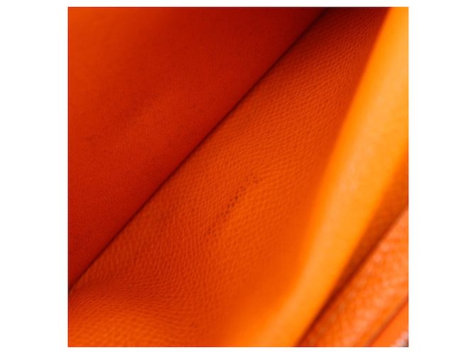 Hermès Bearn Classic Long Wallet aus Epsom-Leder in Orange - Ansicht 6