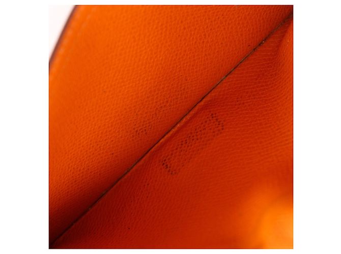 Hermès Bearn Classic Long Wallet aus Epsom-Leder in Orange - Ansicht 7
