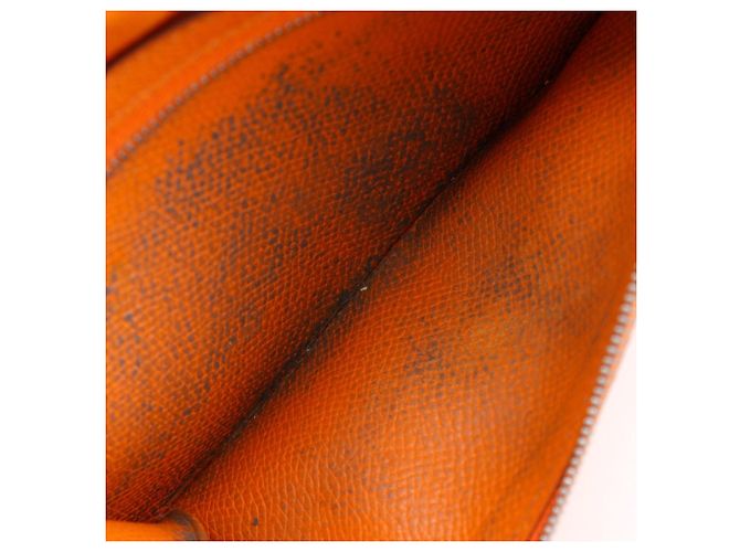 Hermès Bearn Classic Long Wallet aus Epsom-Leder in Orange - Ansicht 8