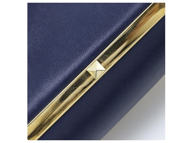 Borsa a tracolla con catena e borchie Valentino Garavani Blu navy - vista 12