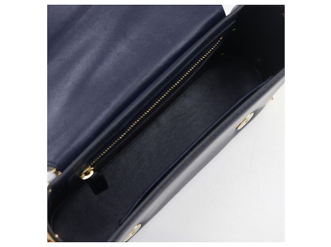 Borsa a tracolla con catena e borchie Valentino Garavani Blu navy - vista 4