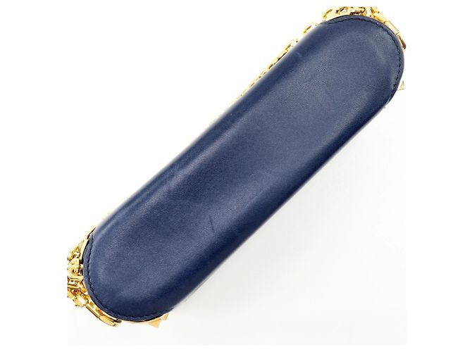 Borsa a tracolla con catena e borchie Valentino Garavani Blu navy - vista 9