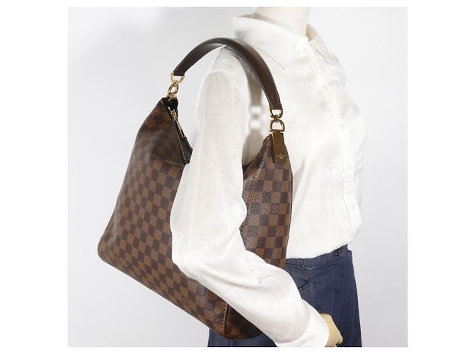 Borsa a Spalla Louis Vuitton Portobello PM Marrone - vista 13