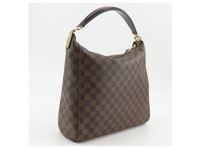 Borsa a Spalla Louis Vuitton Portobello PM Marrone - vista 3