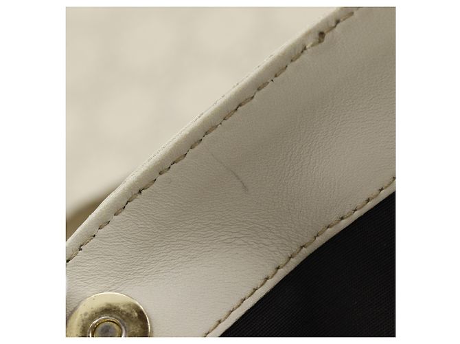 Borsa Tote in pelle off-white Gucci Bianco sporco - vista 11