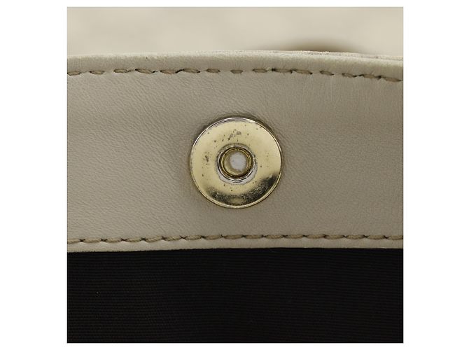 Borsa Tote in pelle off-white Gucci Bianco sporco - vista 13