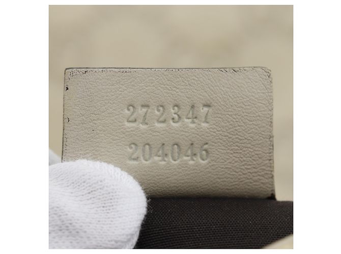 Borsa Tote in pelle off-white Gucci Bianco sporco - vista 19