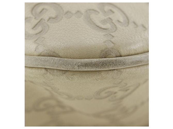 Borsa Tote in pelle off-white Gucci Bianco sporco - vista 4